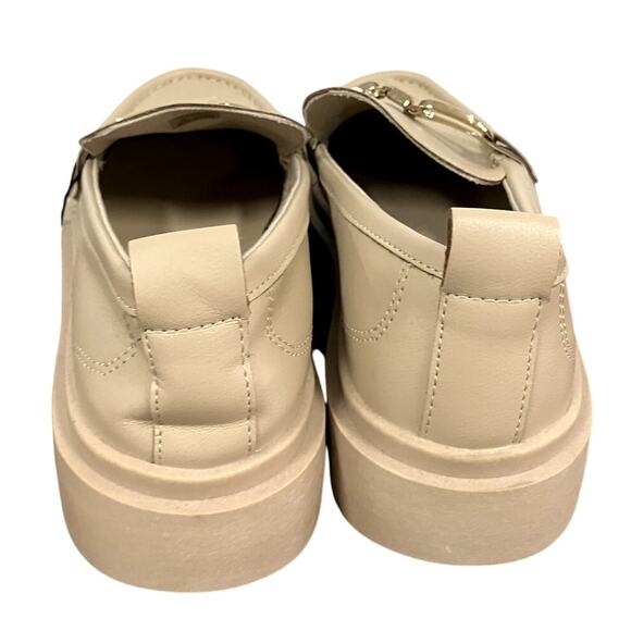 Zara Cream Chunky Faux Leather Loafers - Picture 3 of 4